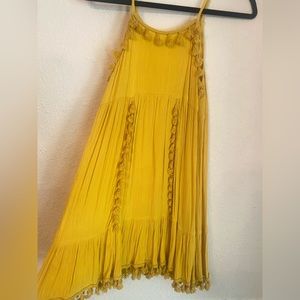 Yellow tassel dress